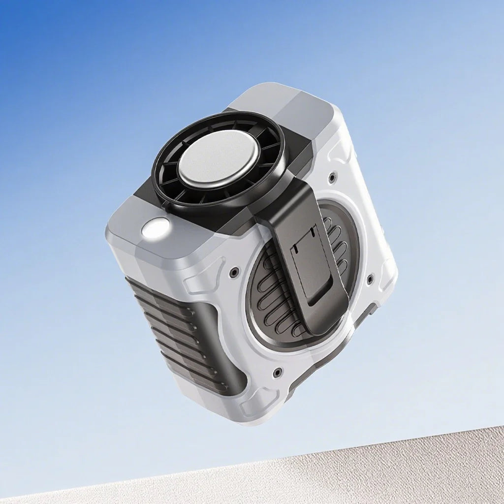8000mAh Waist Clip Fan 199 Wind Speeds Refrigeration Hanging Neck Vue