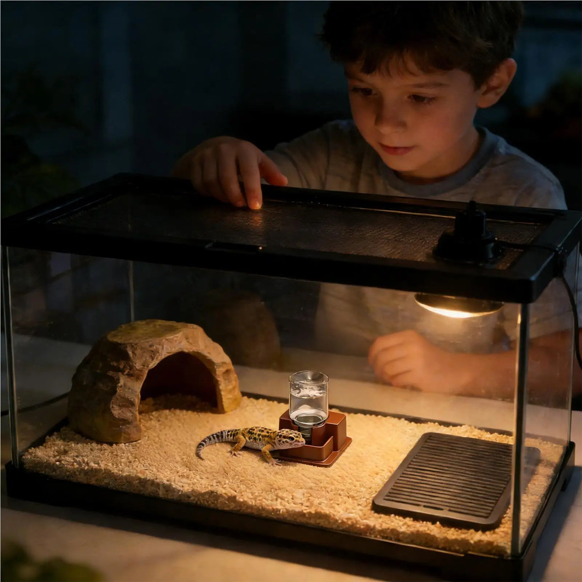Automatic Gravity Water Dispenser Reptile Feeder Detachable Bowl for Lizard Snake Tortoise Chameleon Gecko No Electricity Vue