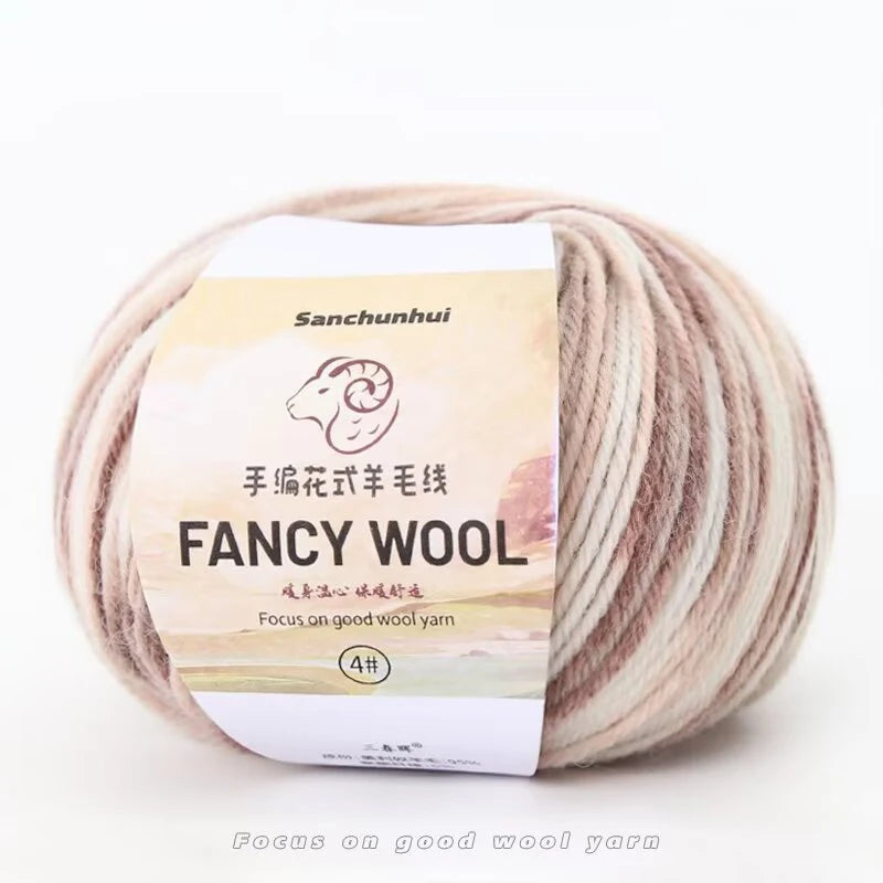 50g/roll Merino Wool Yarn Baby Soft Non-itchy Breathable Lightweight Yarn for Knitting Crochet, Baby Blanket Scarf Hat Sweater Vue 1PCS-MX-A4