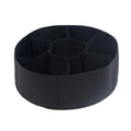 7 Grids Garden Grow Bags Circular Freestanding Divided Planter Heavy Duty Felt Root Aeration Plant Nursery Vue Black-35.43x11.81in