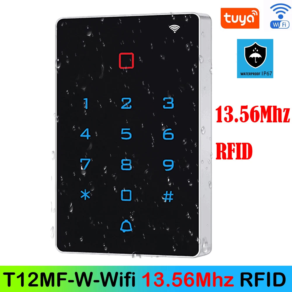 Tuya WiFi Smart Door Lock Standalone Keypad 125Khz Card Access Control System IP68 Waterproof for Home Security Vue T12MF-W-Wifi