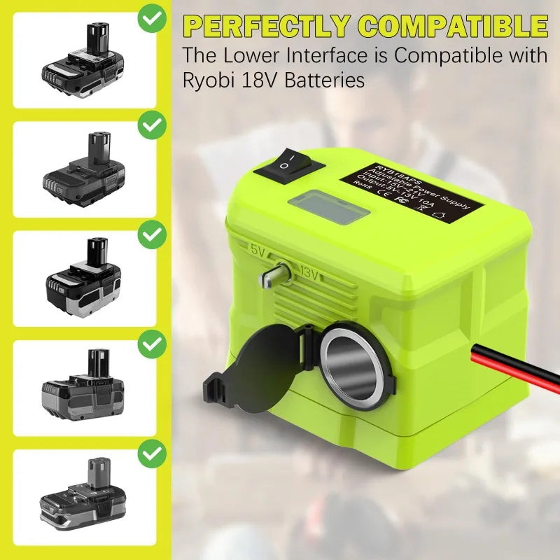 20V To 12V Step-Down Adapter Compatible with For Makita/Milwaukee/Bosch 18/20V Lithium Batteries for DIY Remote-Control Toy Cars Vue