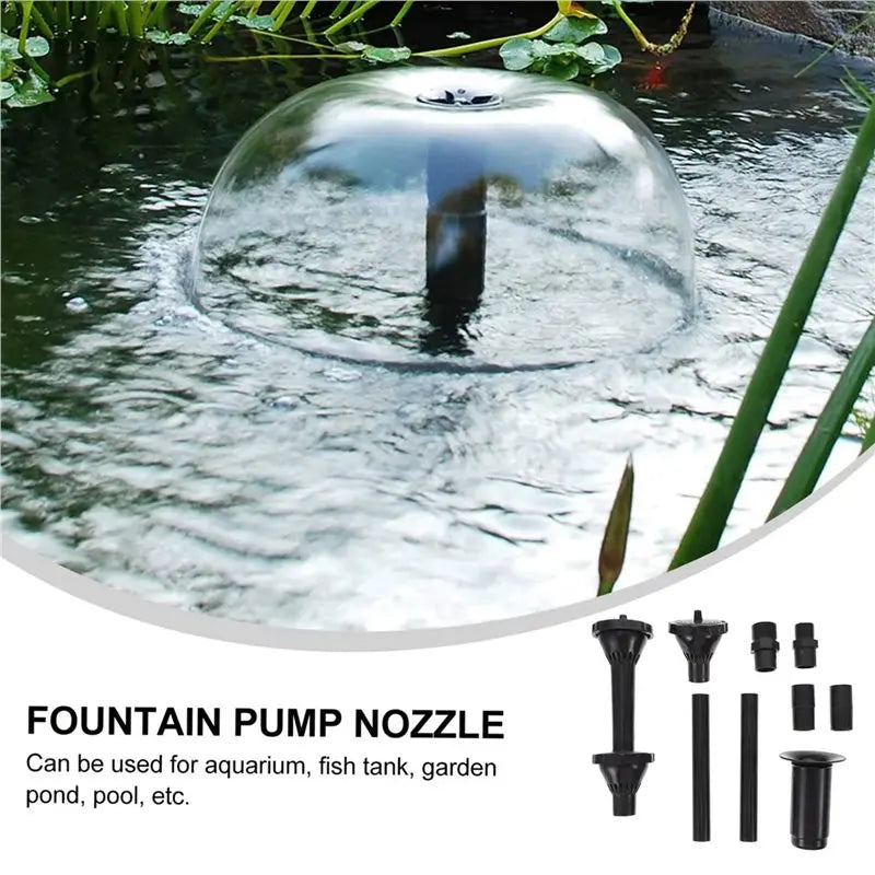 ABKW-2X Fountain Pump Nozzle Set Water Spray Heads Pond Submersible Pump Pool Multifunctional Nozzle L Vue
