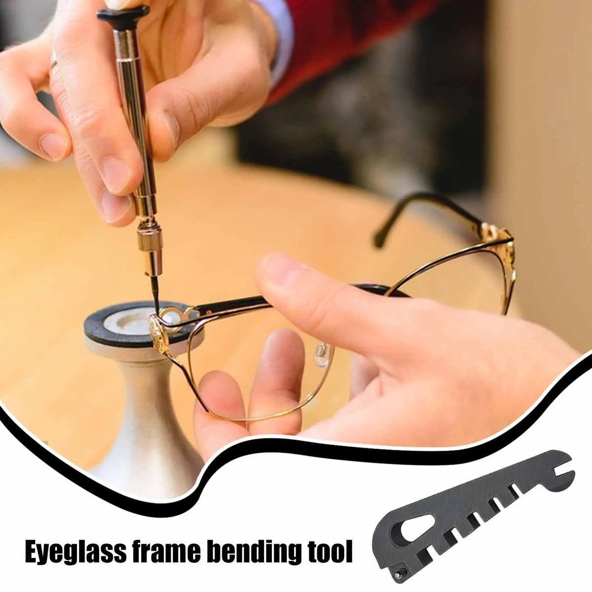 Temple Arm Straightener Scratch-Resistant Portable Eyewear Alignment Tool Glasses Temple Arm Bender Nose Pads Adjuster Repair Vue