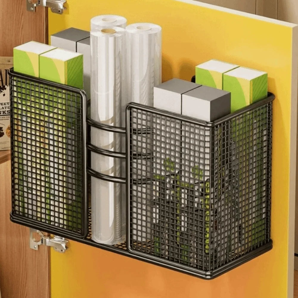 Wall Mounted Hair Dryer Storage Rack Iron No-Drill Comb Curling Storage Rack Space Saving Large Capacity Vue