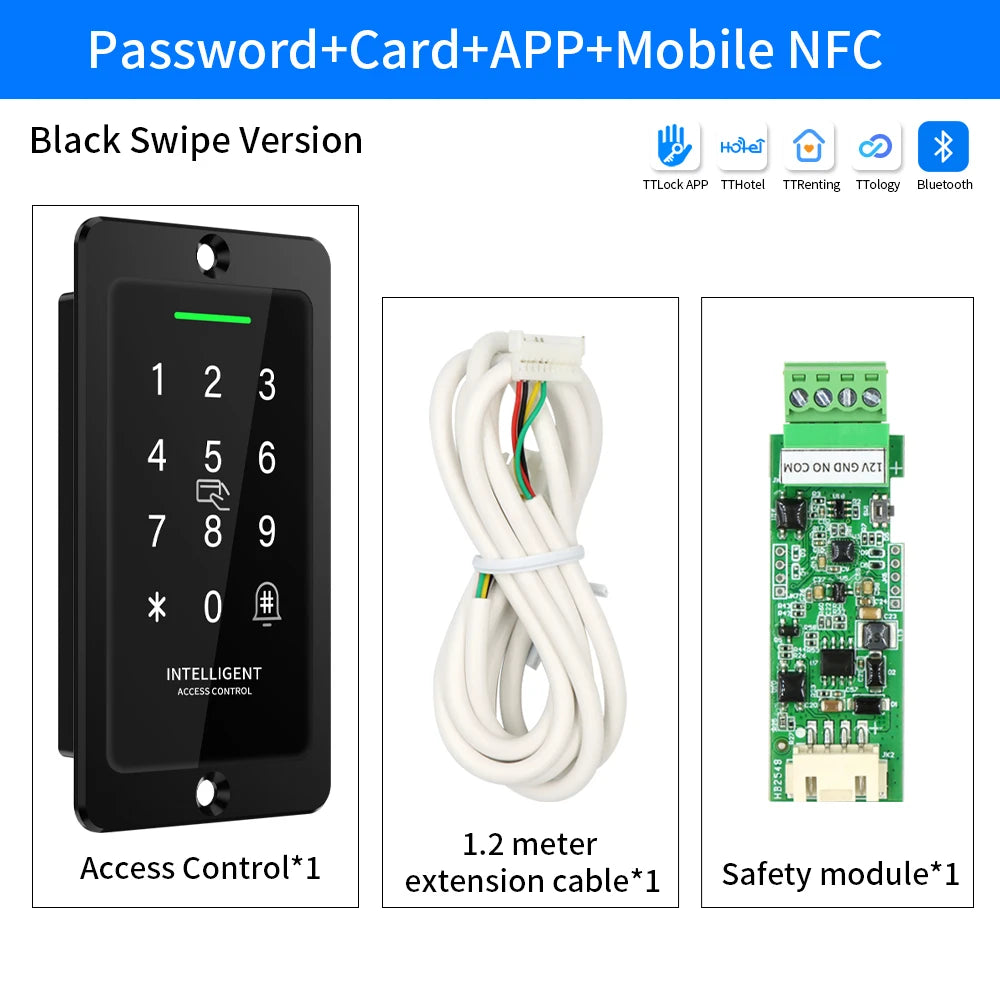 Biometric Fingerprint Access Control System Office Time Clock with Built-in Module And TTLOCK Smart App Supports Remote Vue SR1066-TT- Black