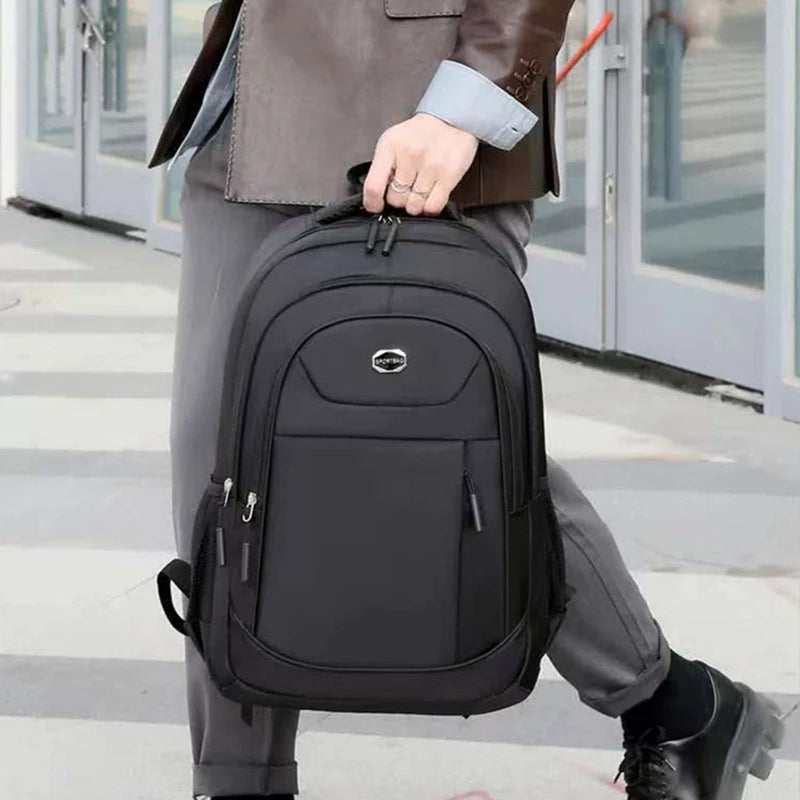 Men's Women's Double-shoulder Backpack Solid Business Travel Trip
