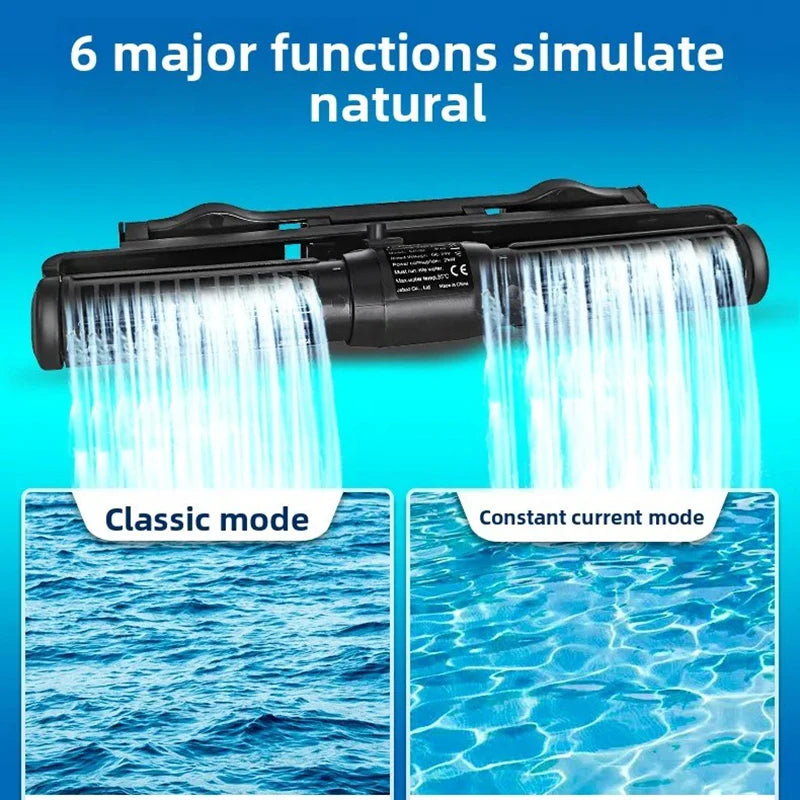 Jebao Cross Flow Wave Maker Pump Silent Disk Suction Cup for Fish Tank Coral Circulation Pump Aquarium Water Pumps Accessories Vue