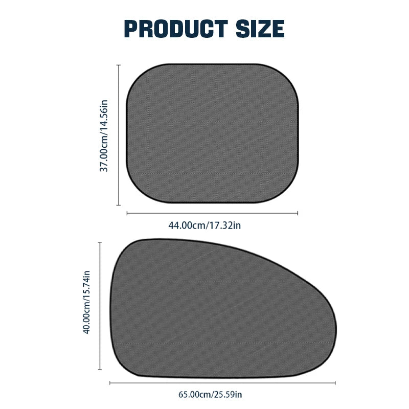 SEAMETAL Car Side Window Sun Shade Curtain Suction Cup Sun Protection Cover Car Window Curtains Sunshade Summer UV Blocking Film Vue