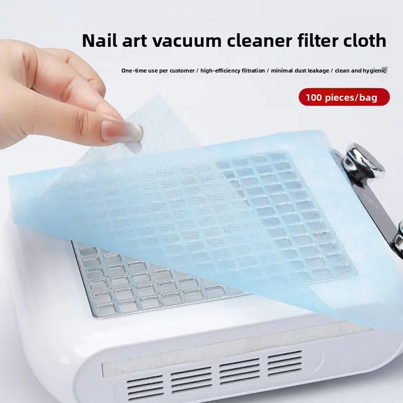 Pink Blue White 100Pcs Disposable Non Woven Filter Paper Nail Art Vacuum Dust Collector Manicure Tools Accessories Vue
