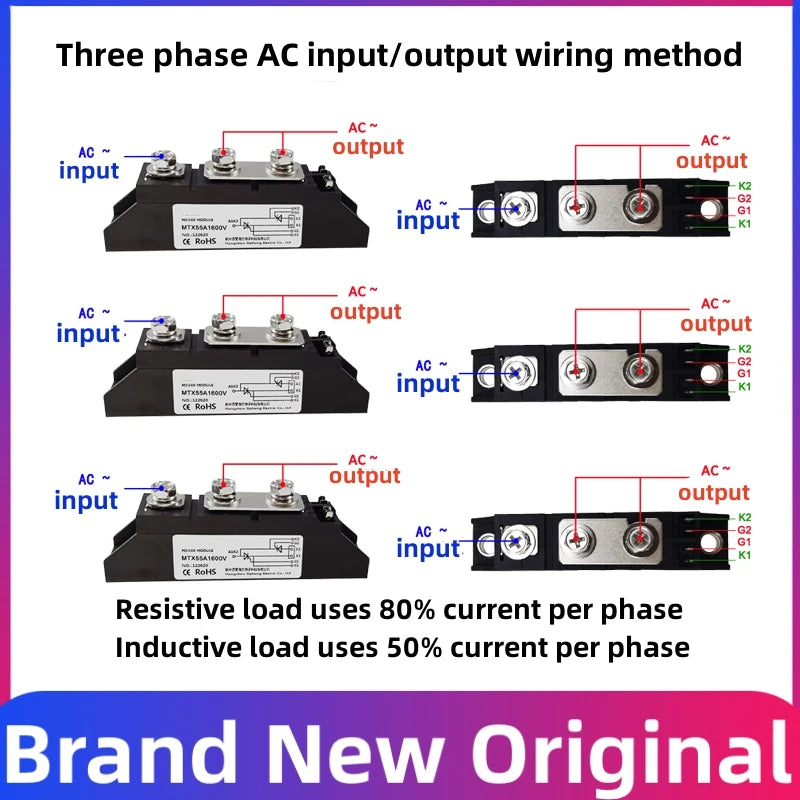MTX high-power bidirectional thyristor MTX40A 55A 70A 90A 100A 200A 300A 350A 110A electric heating 1600V voltage regulation Vue