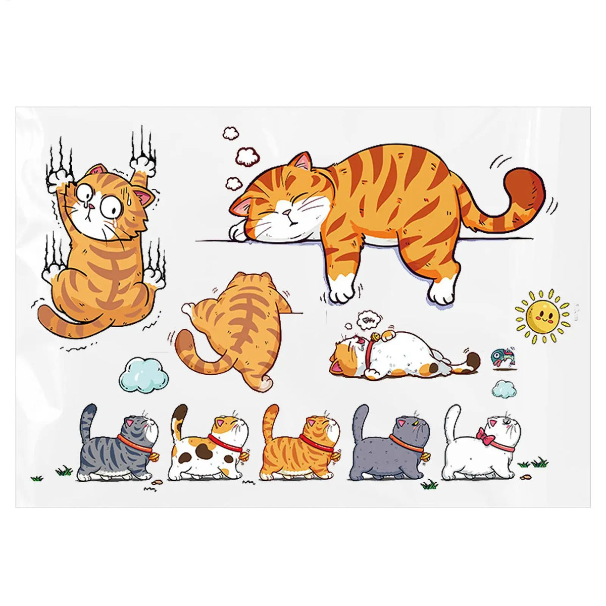 1PC Funny Pet Cat Car Sticker Climbing Cats Animal Styling Stickers Decoration Car Body Creative Decals Decor Accessories Vue