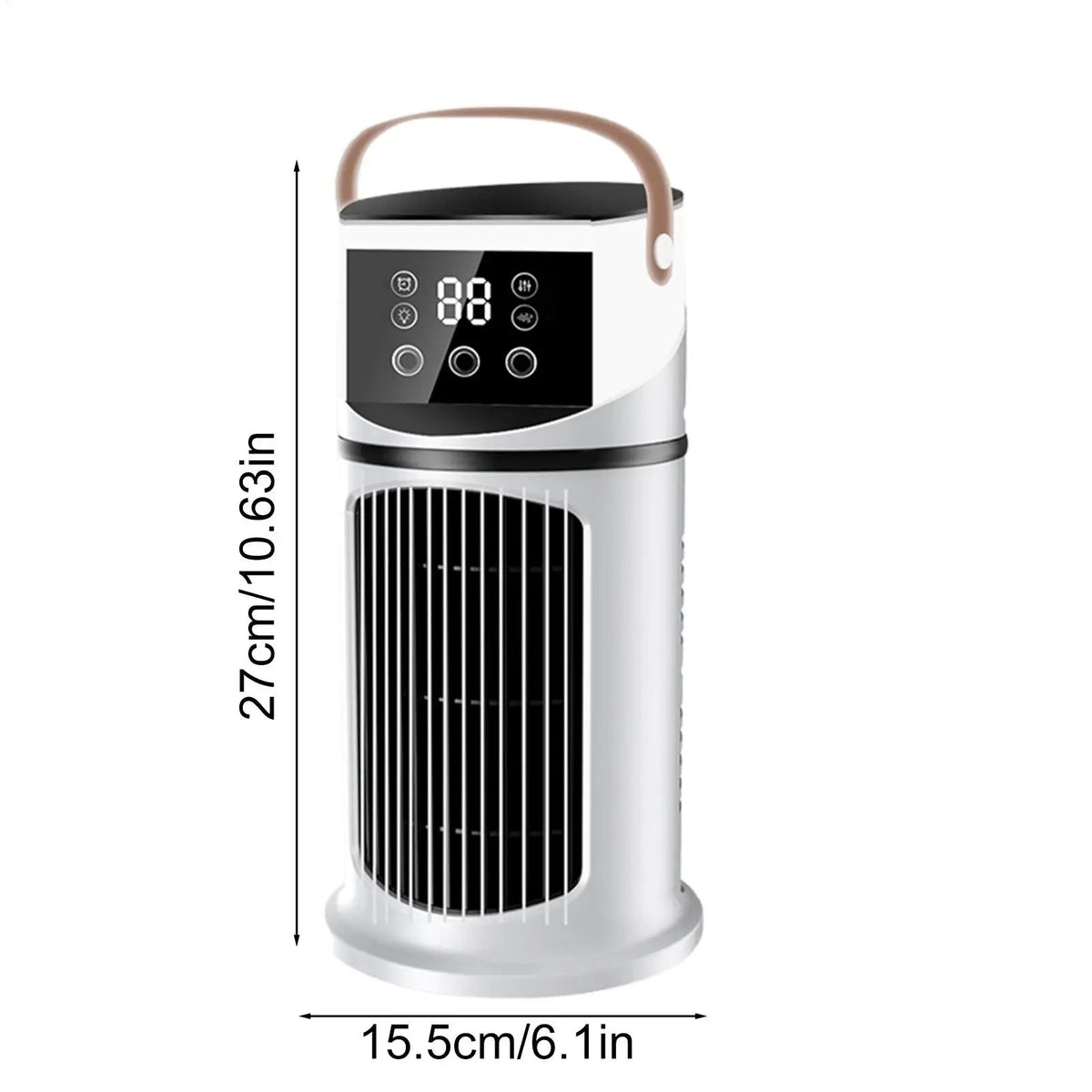 Air Conditioner Fan Desk Cooling Air Conditioner Fan Adjustable Misting Cooler with LED Light for Bedroom Dormitory Reading Vue