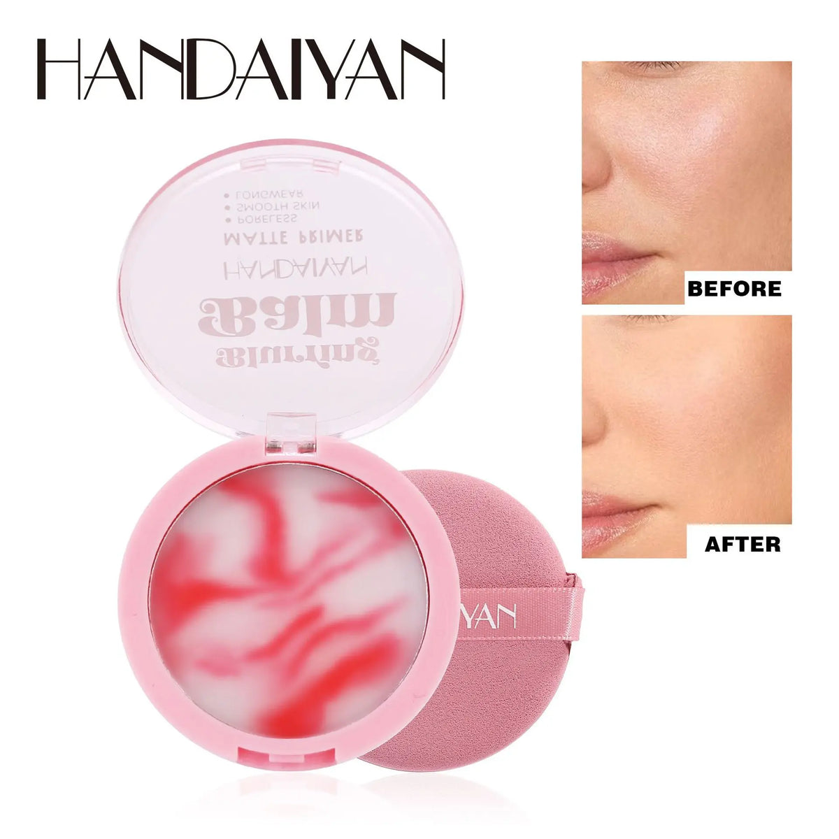 Powder With Puff Natural Oil Control Face Loose Powder Matte Waterproof Lasting Brighten Facial Modification Cosmetics Makeup Vue Default Title
