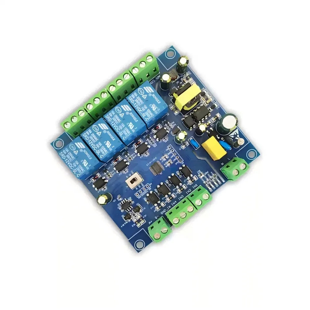 Modbus RTU Four-channel Relay Module AC220V Power Supply Relay Board Support RS485/TTL UART Interface/Power Failure Preservation Vue