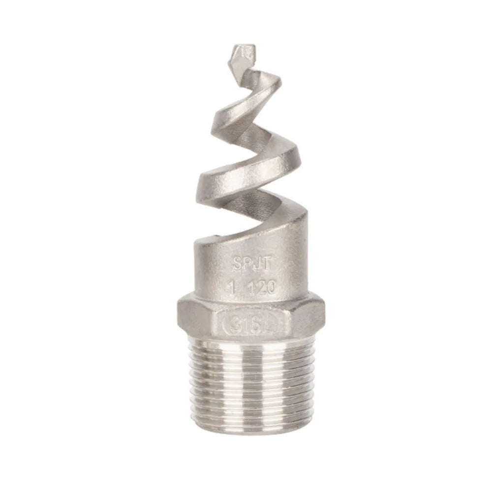 1/2"3/4"1" Spiral Nozzle Male Thread Stainless Steel Spray Sprinkler Head Full Cone Upward Spraying Jet Nozzle Cooling Tower Vue 1inch