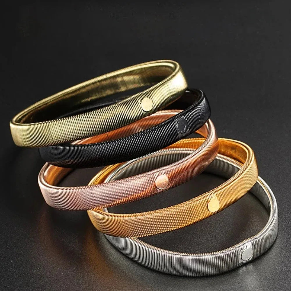 Classic style 2pcs/pair Anti-Slip Elastic Shirt Sleeve Holders Metal Armbands Band Stretch Garters for Women Men practical Vue