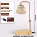 Stripe Candle Warmer Lamp Aromatherapy Candle Heating Lamp Cafe Ambient Light for Bedroom HomeDecoration Christmas Birthday Gift Vue Gold2-E