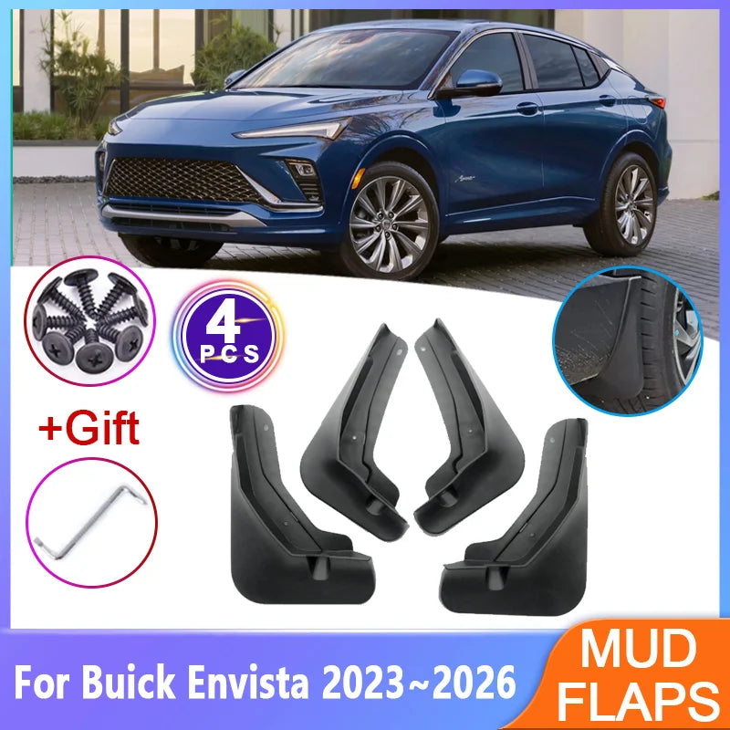 4PCS For Buick Envista 2023 2024 2025 2026 Car Fender Mudguards Anti-splash Flap Front Rear Mud Guard Mudflap Tools Accessories Vue