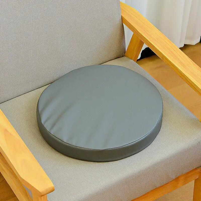 Comfortable Thicken Chair Cushions Waterproof Leather Memory Foam Vue Gray