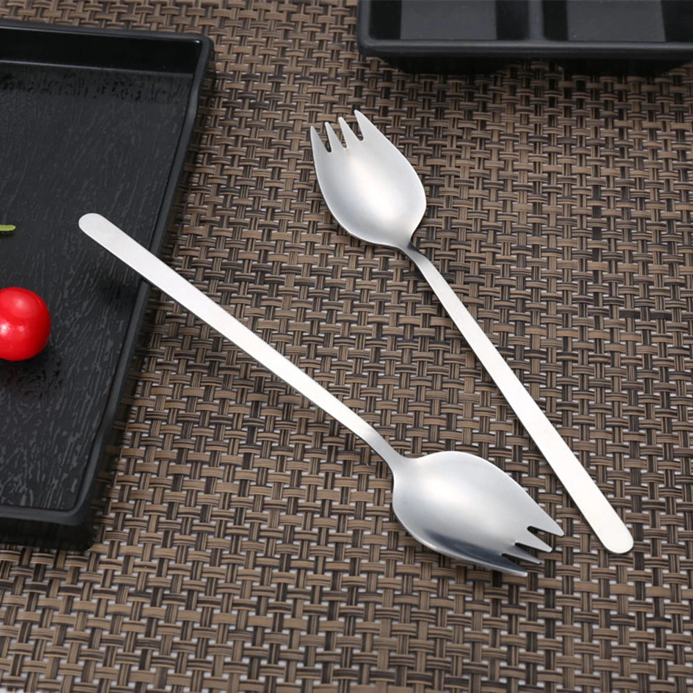5-Piece Stainless Steel Spork Set | Long Handle Camping Flatware Camping Flatware Set Vue China Mainland