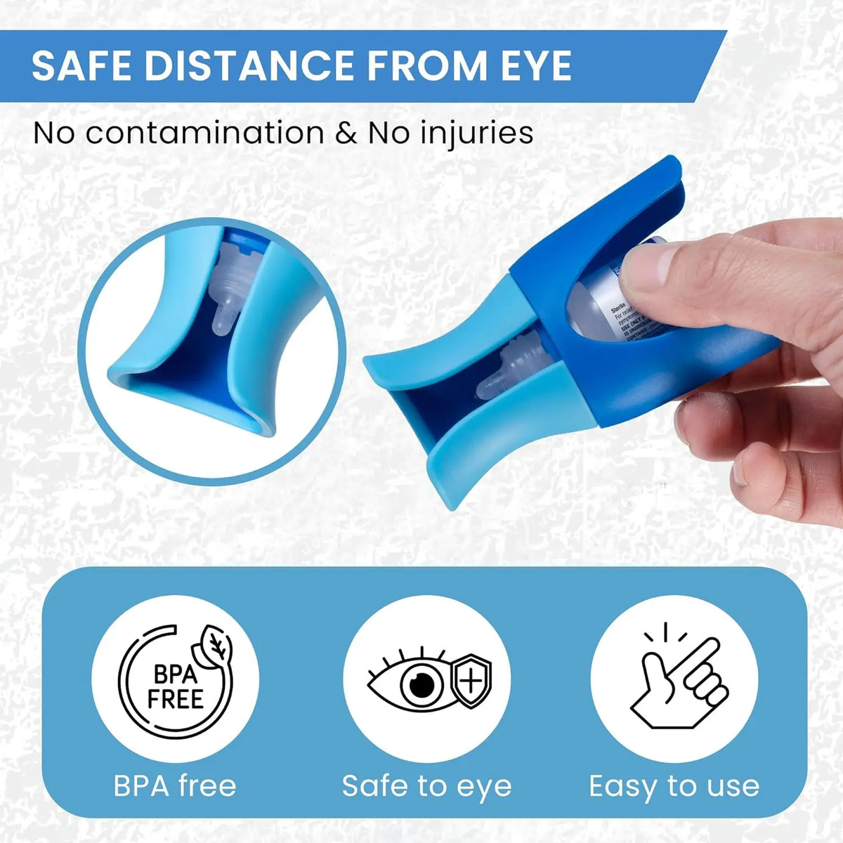 Reusable Eyedrops Holder Eye Drops Bottle Helper Eye Ointments Drops Holder Device Eyedrop Guide Aid Help Applicator Care Tool Vue