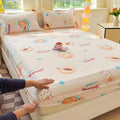 Cartoon Capybara Pattern Fitted Sheet Brushed Microfiber Single Double Mattress Cover Queen Non Slip Bed Sheet with Elastic Band Vue 11 180x220cm