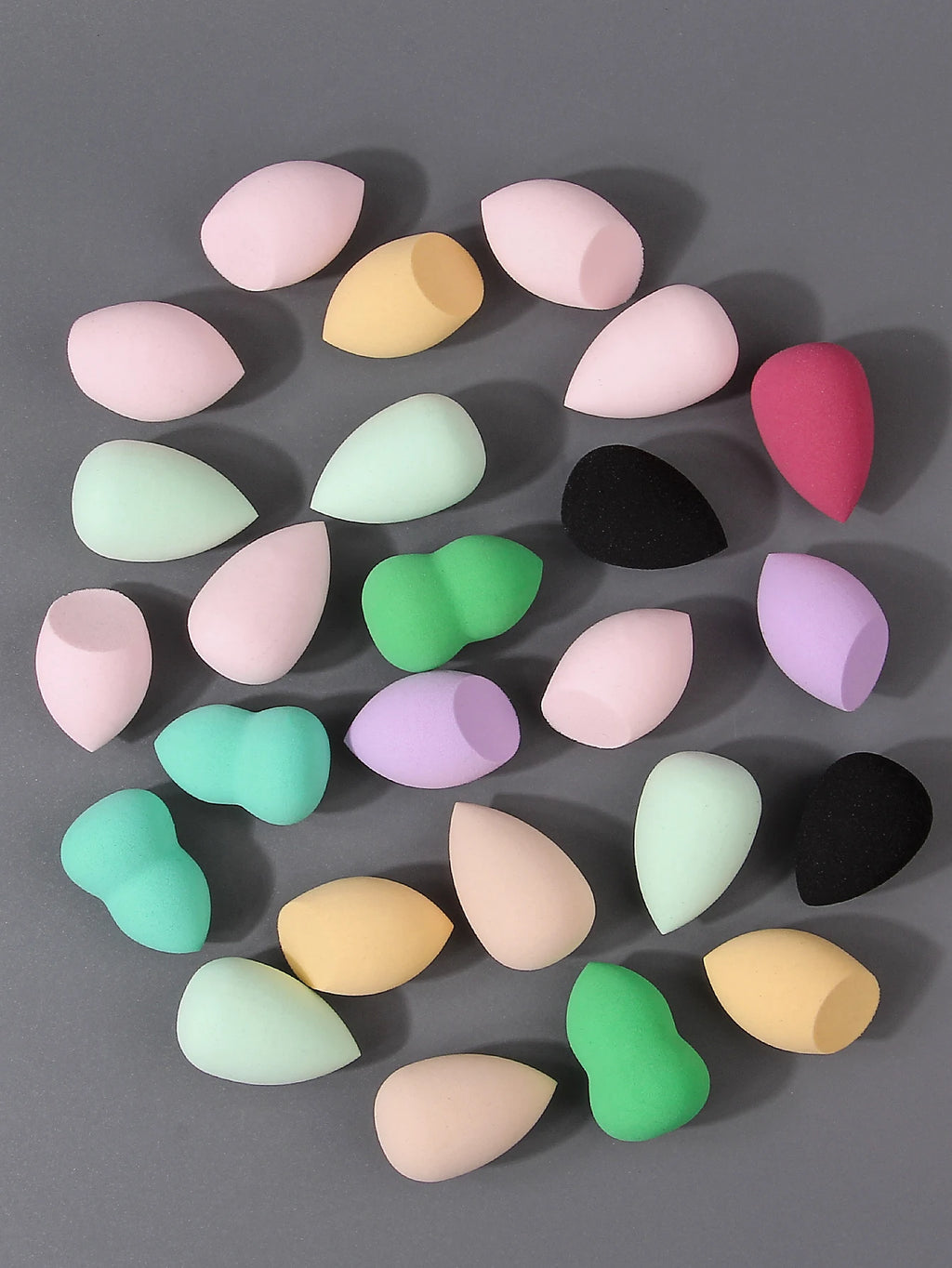 10/20/25/50/100PCS Mini Random Makeup Sponges | Random Colors & Shapes for Liquid/Cream/Powder | Blending Beauty Sponge Bulk Set Vue