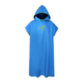 Microfiber Hooded Swim Poncho Changing Robe Towel Quick Dry Absorbent Lightweight for Men Women Beach Vacation Pool Vue Blue Updated