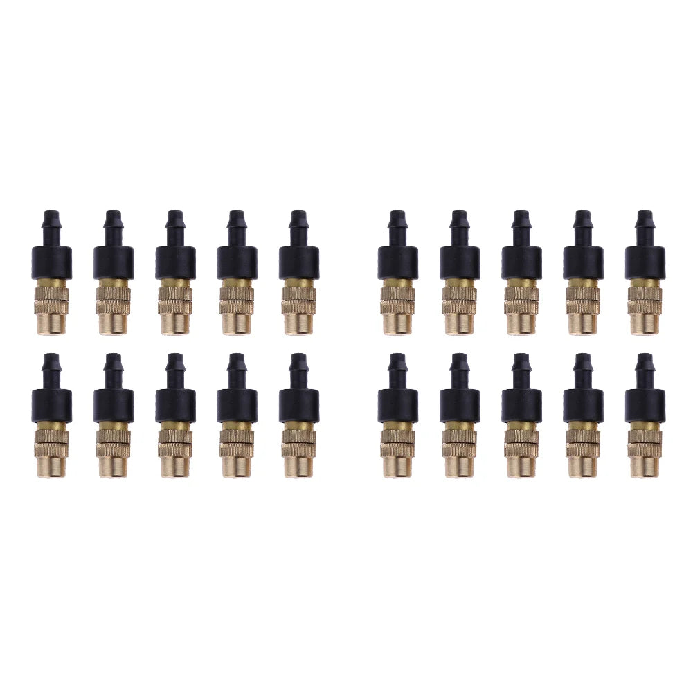 100-10PCS Outdoor Misting Cooling System Garden Irrigation Watering 4/7PVC Atomizer Nozzles Adjustable Garden Sprinklers Head Vue 20PCS