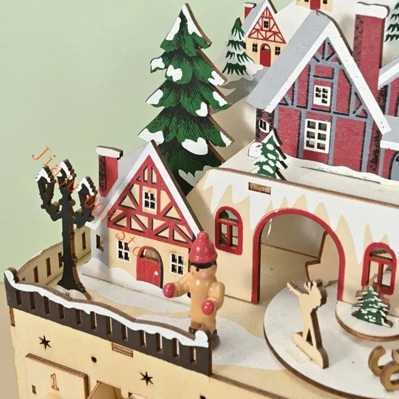 Hand Carved Wooden Advent Calendar Cabinet – 24 Drawers Advent Calendar Cabinet Vue