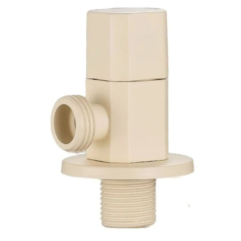 Universal Solid Brass Triangle Valve Copper Material Cream White Angle Valve G1/2 Thread Quick Opening Switch Valve Bathroom Vue