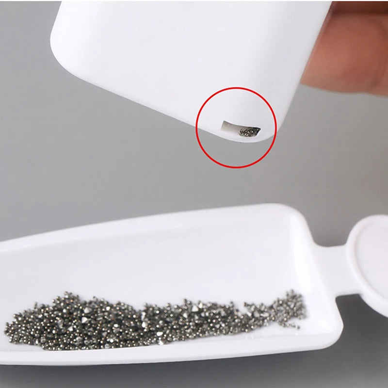 1PC Double Layer Glitter Powder Recycling Box White Color Nail Art ManicureTools For DIY Nail Storage Portable Container 2022 Vue