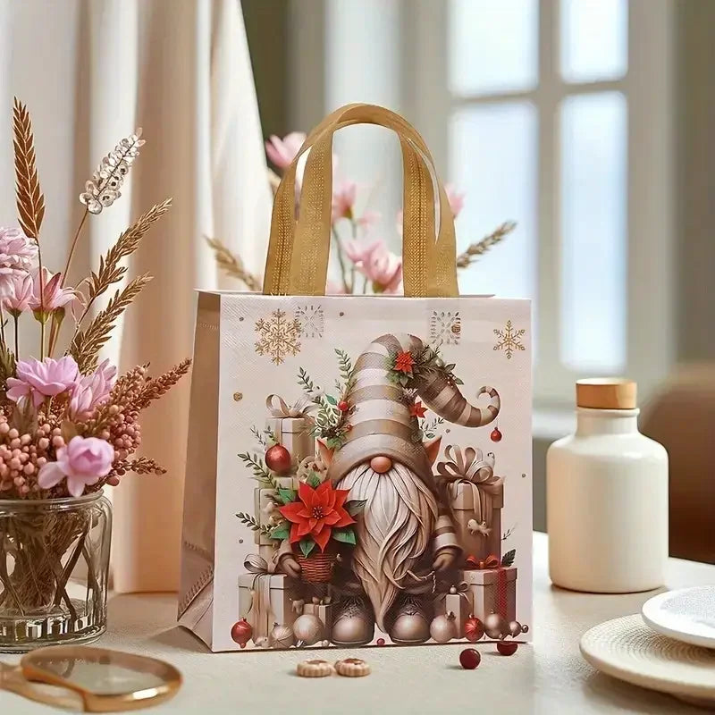 12-36PCS Reusable Christmas Gift Bag Holiday Party Celebration Bag Perfect for Christmas Thanksgiving Winter Gift Packaging Vue