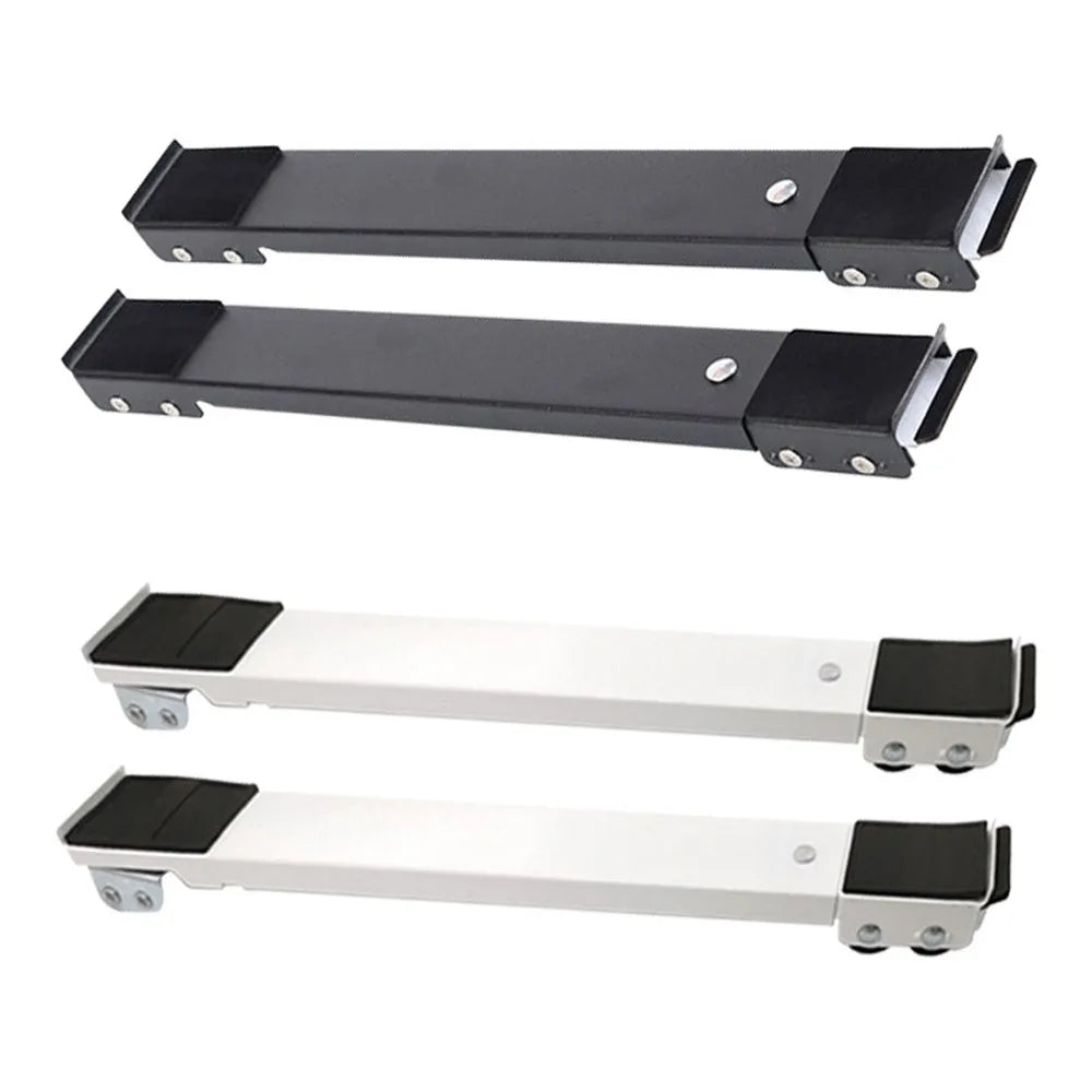 2pcs Washing Machine Stand Movable Adjustable Refrigerator Raised Base Mobile Roller Universal Bracket Wheel Dryer Pulley Holder Vue
