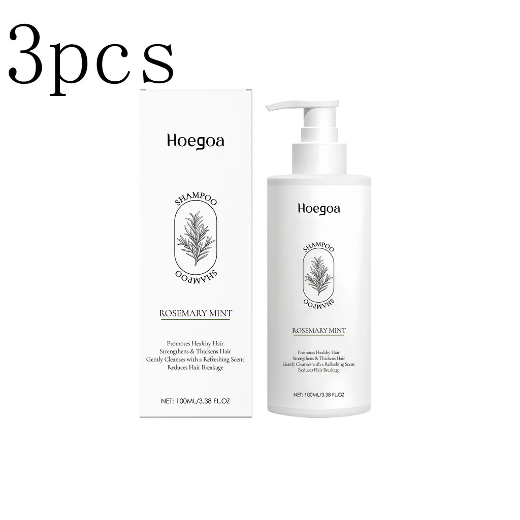 Rosemary & Mint Shampoo - A Shampoo for Enhancing Hair Shine, Cleansing Strands, Smoothing and Volumizing Hair Vue 3pcs