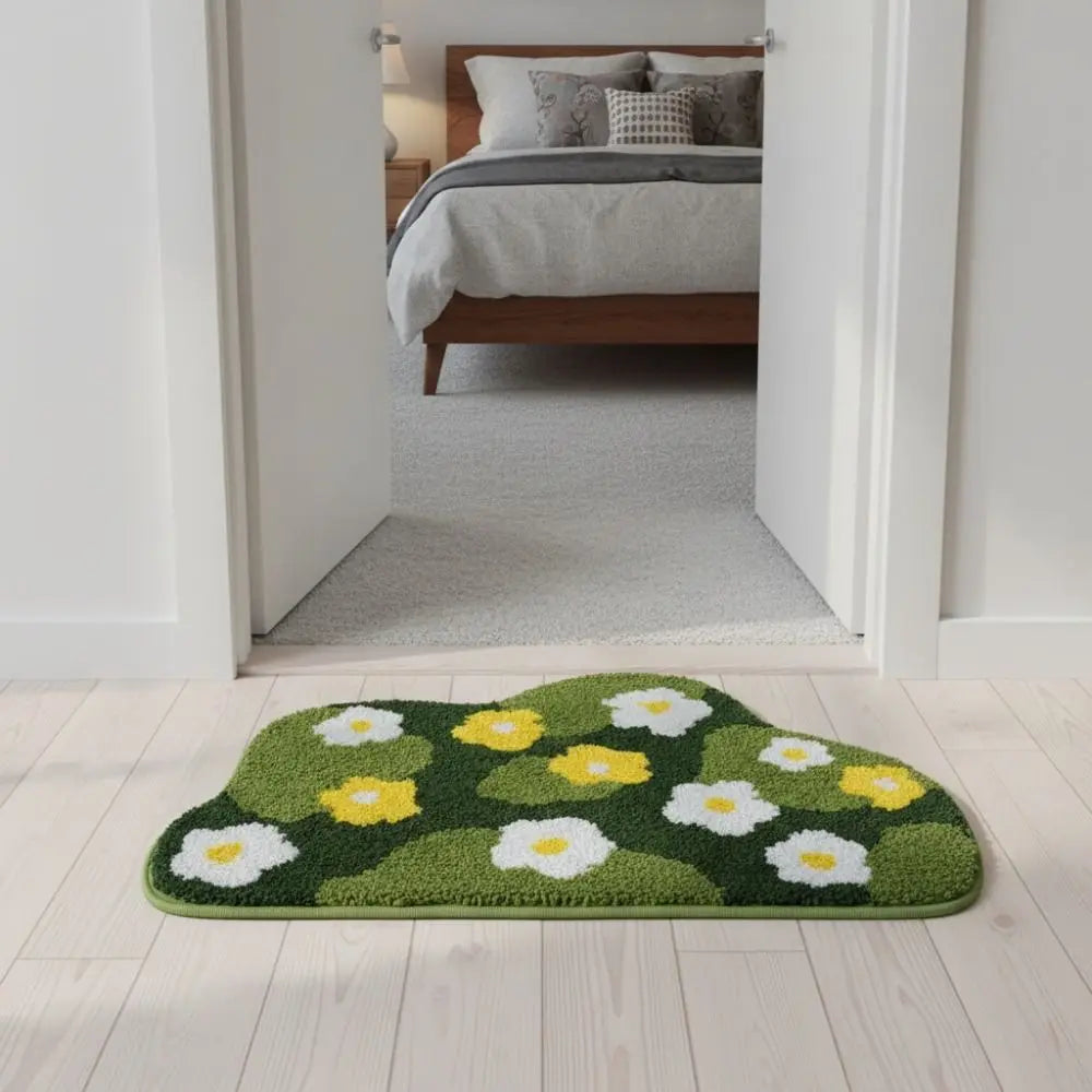 Decorative Absorbent Simulated Moss Bath Mat Non Slip Soft Moss Rug Thickened Cashmere-like Bedside Small Carpet Bathroom Vue