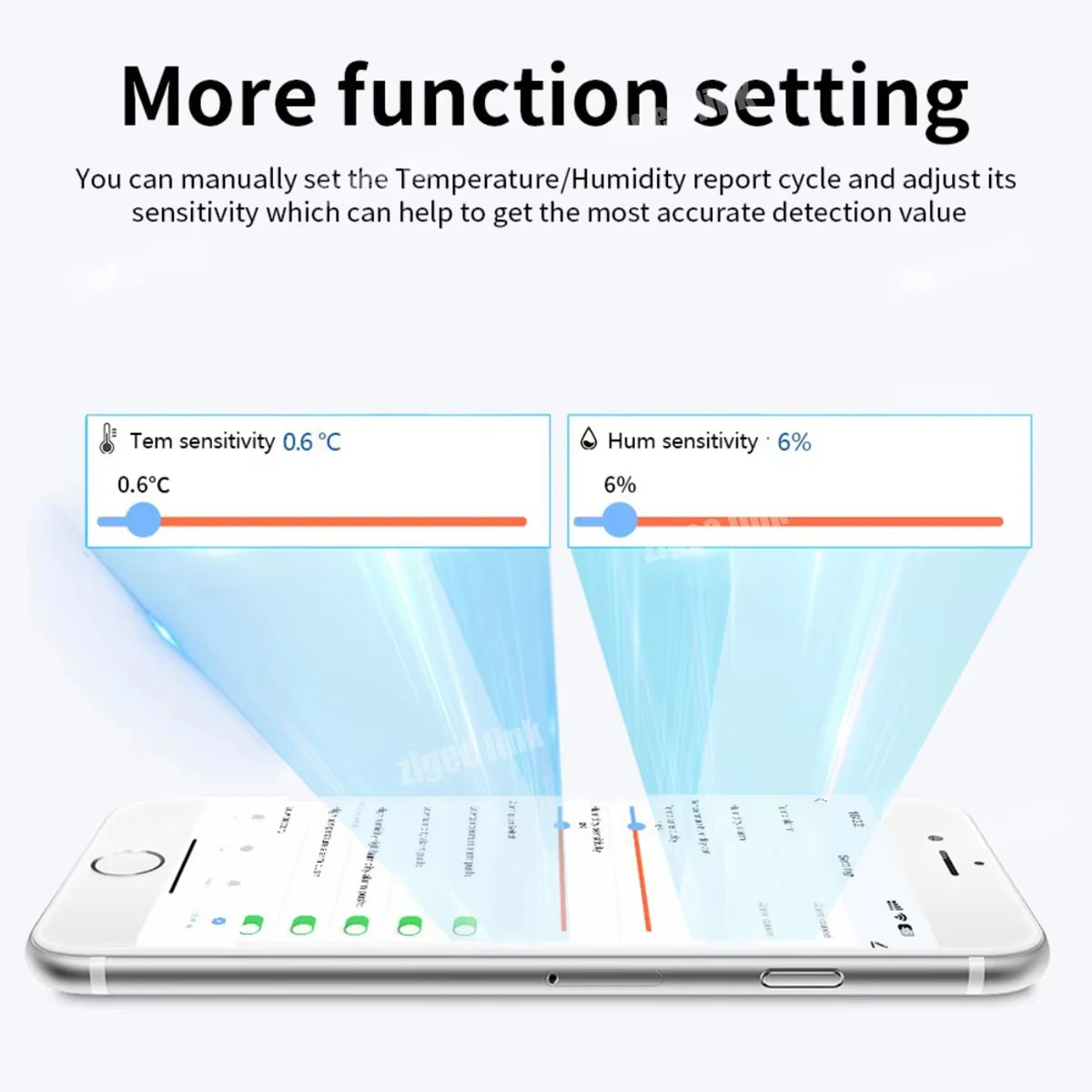 Zigbee 3.0 Temperature and Humidity Sensor Indoor Smart Home Thermometer Hygrometer APP Remote Alarm Required Zigbee Gateway Vue