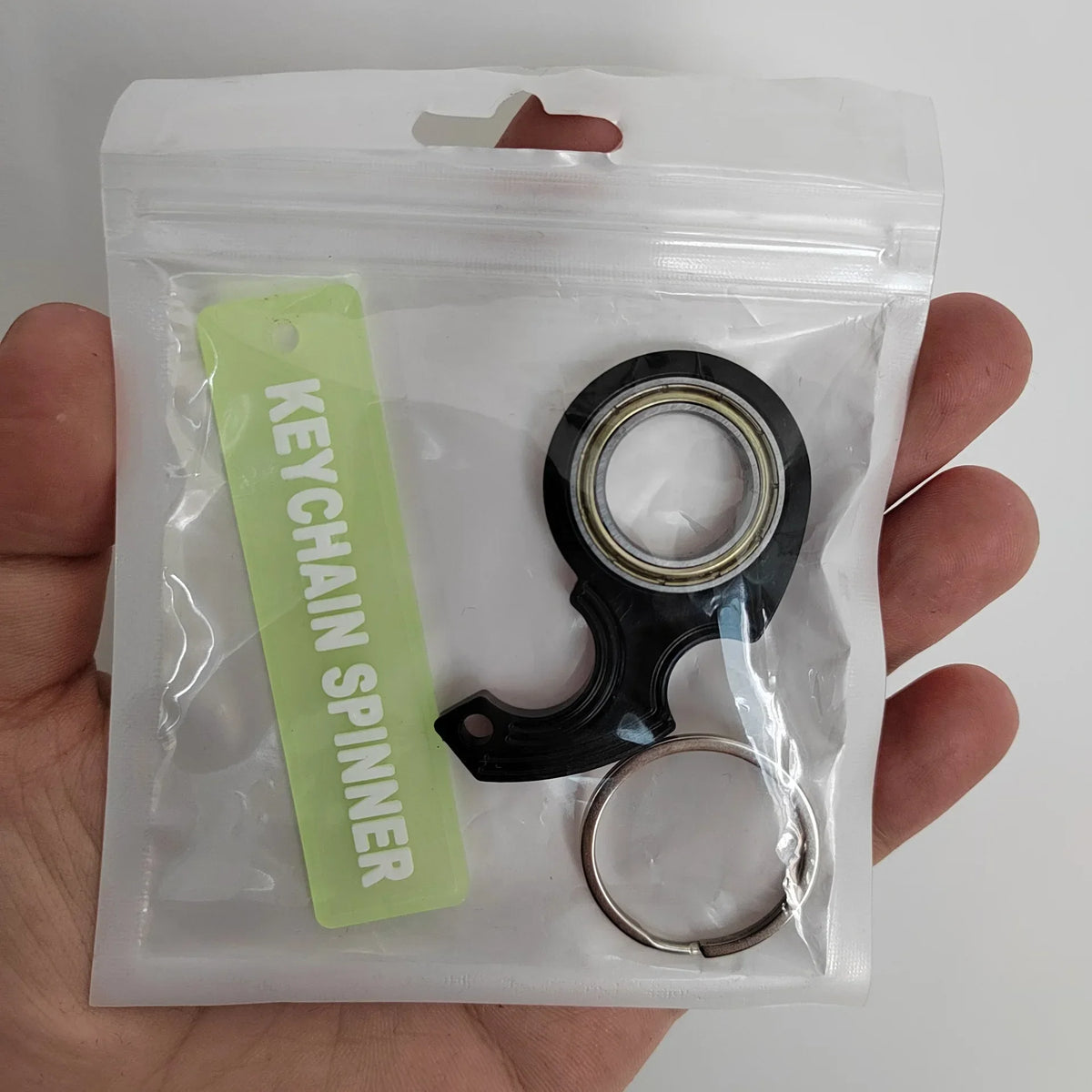 1PCS Hot Sale New Karambit Spinner Finger Swivel Claw Knife Keychain High Quality Metal Grain Texture Fidget Spinner Metal Keych Vue Black 1PCS