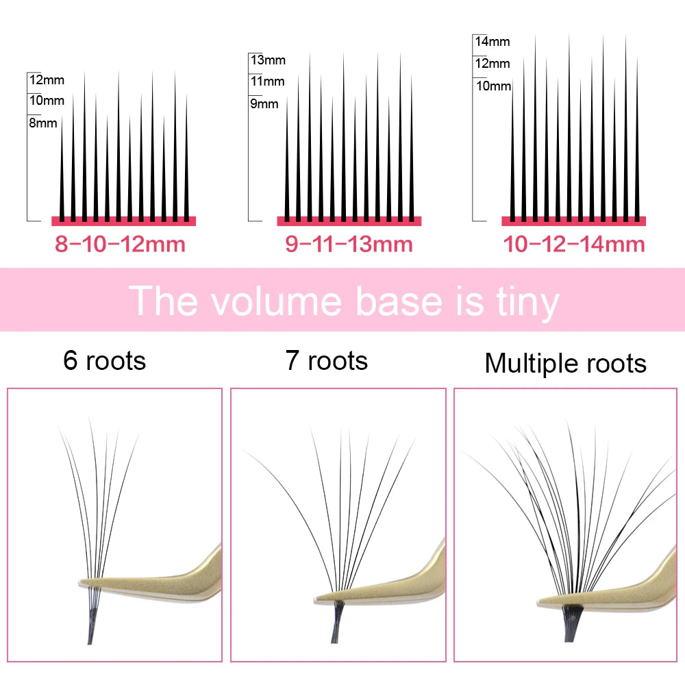 NAGARAKU Eyelashes Makeup Easy Fans Wires Extension Bloom Auto Fans Eyelash mega volume Lashes Quality Natural Vue