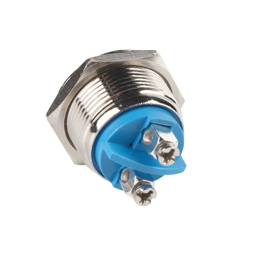12V 19mm Waterproof Instantaneous Pushbutton , -Plated Brass Reset , Suitable for Automotive Engines Vue