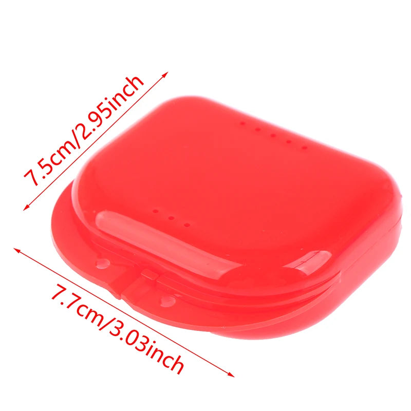 Denture Storage Box Dental Retainer Orthodontic Mouth Guard Container Plastic Oral Hygiene Supplies Tray Dental Appliance Case Vue