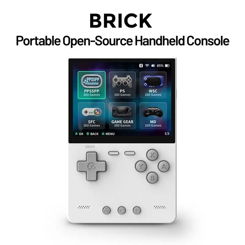 Hot-BRICK Handheld Game Console 256GB Portable Linux Video Game Console 3.2Inch 1024X768 IPS Screen Retro Game Controller B Vue