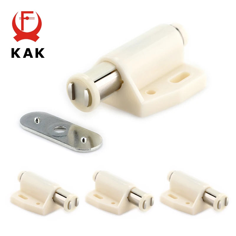 KAK 4PCS Push to Open Cabinet Catches Magnetic Heavy Duty Push Latch Lock Hidden Handle for Kitchen Cabinets Drawer Hardware Vue