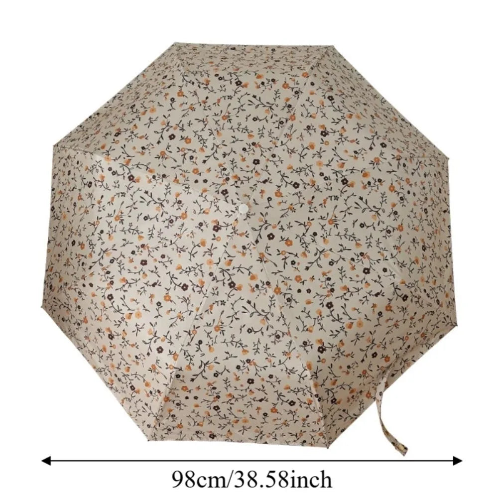 Fully Automatic/Manual Folding Rain Umbrella UV Protection Curved Handle Sunshade Umbrella Comfortable Grip with Storage Bag Vue