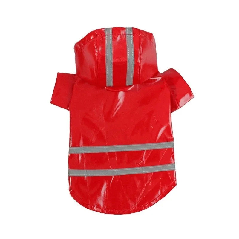 PU Reflective Hooded Pet Raincoat Waterproof Dog Coat Lightweight Adjustable Easy Clean For Rainy Walks For Small Dogs Cute Gift Vue