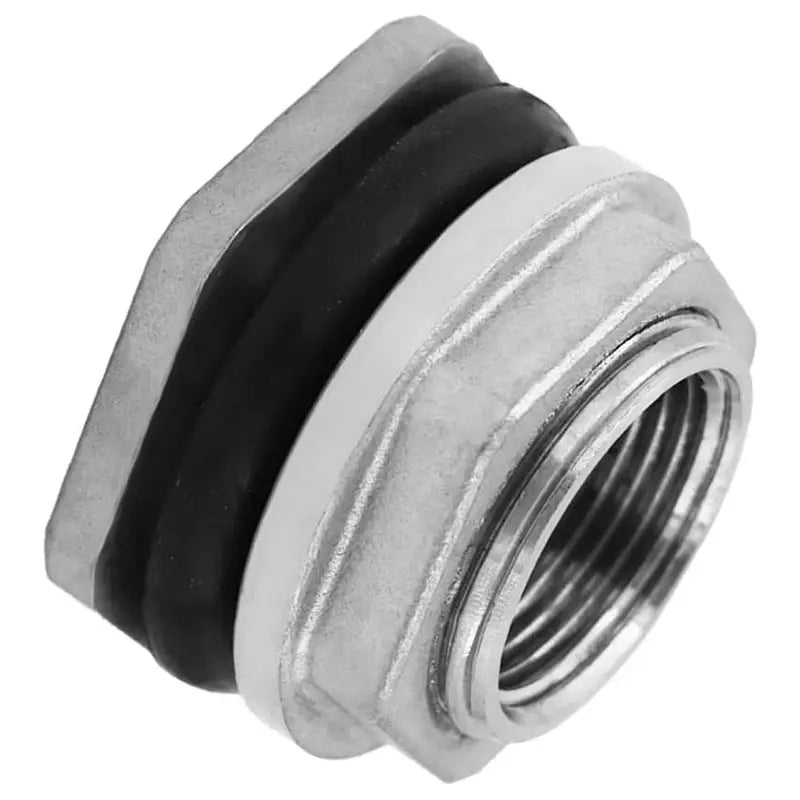 ABKW-Water Tank Connector SUS304 Stainless Steel Thru-Bulk Fitting For Rain Barrels,Aquariums 2Inch Vue