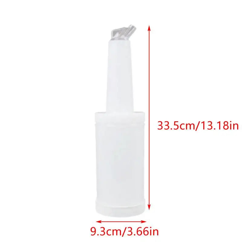 1L Plastic Juice Jug Dispensers Bar Pour Colorful Juice Pouring Bottle Containers For Bar Home Supplies Restaurant Cafe〔CC11〕 Vue White