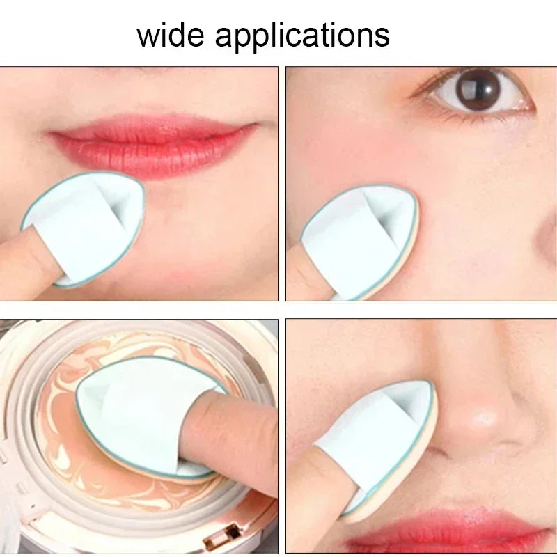 6Pcs Applicator Makeup Tools Finger Foundation Powder Sponge Face Mini Puff Small Air Cushion Concealer BB Cream Cosmetic Vue
