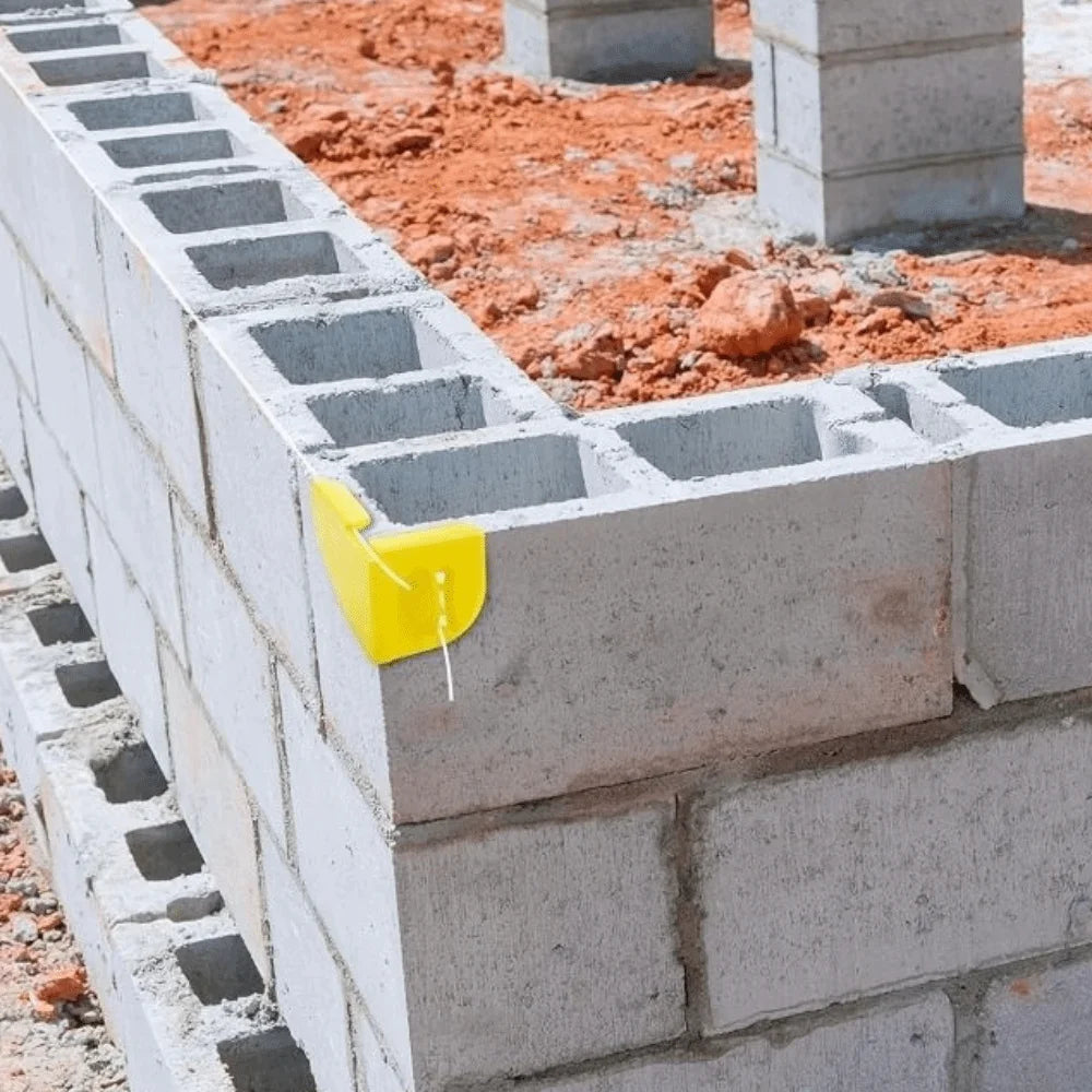 Masonry Yellow Brick Line Anchor Reusable Easy To Use Corner Bracket Sturdy Unique Masonry Tool Brick Corners Vue